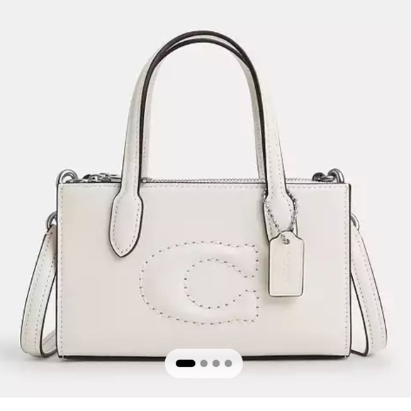 New🤍Coach Nina Mini Tote White Bag - Picture 2 of 6